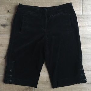 Ann Taylor LOFT Velvet Shorts with Side Buttons